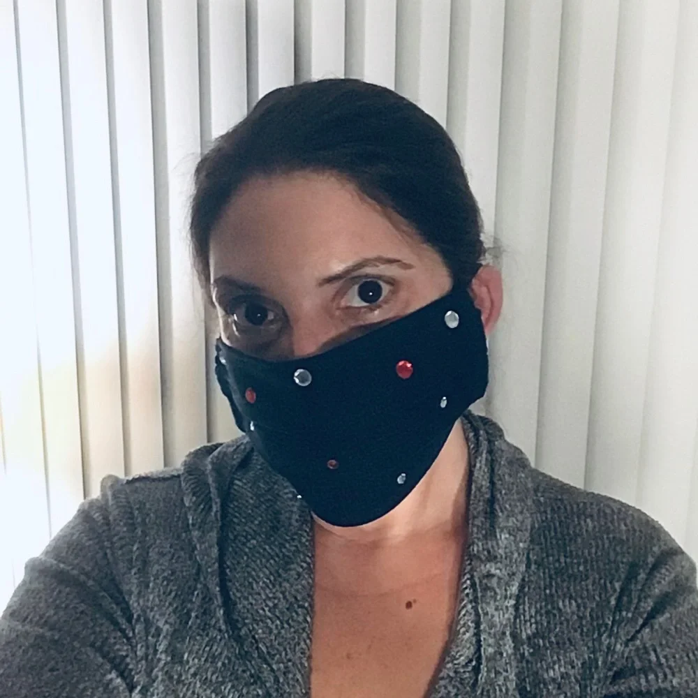 😷ONLY TWO LEFT! DENIM BLING FACE MASKS
